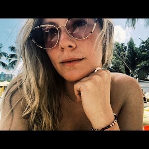 D’Blanc Cat Eye Rose Colored Sunglasses